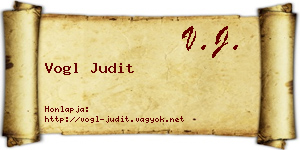 Vogl Judit névjegykártya